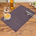 thumbnail image 2 of Placemats Set of 4 for Dining Table, Table Placemats, Rectangular PVC Vinyl, 18x12 Inches - Gray, 2 of 8