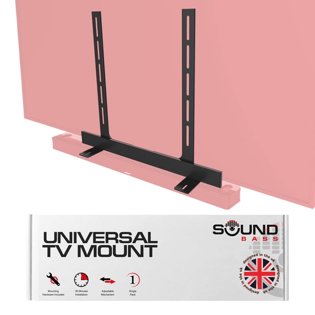 Soporte universal Sound Bass para barra de sonido Bose debajo del televisor, negro