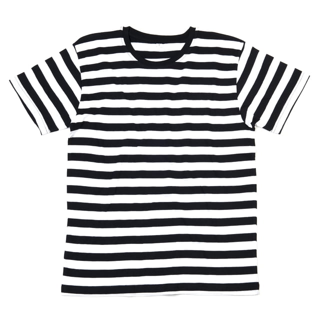 Mantis - Camiseta de Rayas para Hombre (Marino, Blanco)
