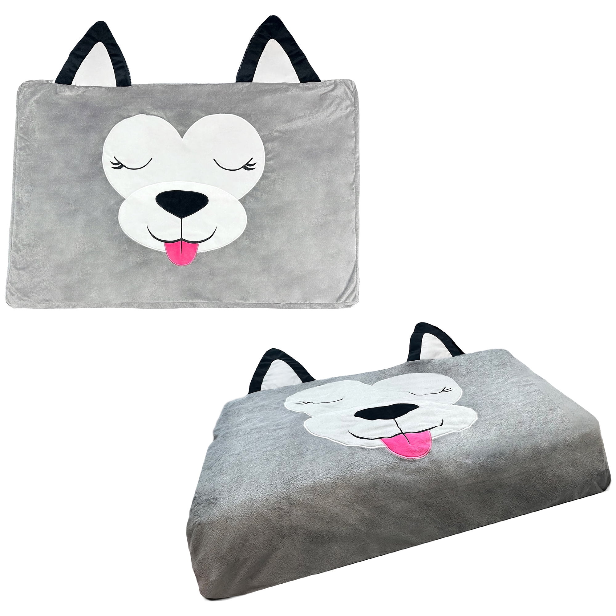Pet Bed In A Box Slipcover: Daisy The Gray Dog - Small - 24x18" Character Bed Case, Stuff & Fill With Your Scent-Pillows-Clothes, Happy Nappers