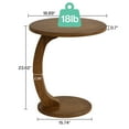 thumbnail image 5 of Tribesigns C-Shaped End Table, Mid-Century Wooden Round Side Table for Living Room Bedroom, Dark Brown, 5 of 5