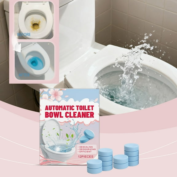 Toilet Cleaning Tablets under $5! Cagogo Toilet Bowl Cleaning Tablets, Automatic Toilet Tank Cleaner, Stain and Limescale Remover, Fresh Scent Bathroom Cleaner, Effervescent Cleaning Pods, Household