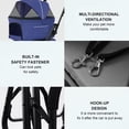 thumbnail image 5 of XIANERS Double Cat Stroller For 2 Cats 4 Wheels Lightweight Foldable Double Dog Stroller Mesh Window Soft Pad Cat Pet Carriers Bag Folding Dog Stroller With Detachable Carrier Easy Storage amicable, 5 of 9