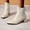 Beige, variant on Tawop Womens Boots Chunky Low Heel Winter Pointy Toe Fall Boots