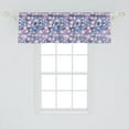 thumbnail image 2 of Ambesonne Cherry Blossom Window Valance, Art Deco Scale, 42" x 18", Pink and Violet Blue, 2 of 3