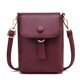 thumbnail image 1 of Bolsos Bandolera para Mujer Pequeño Cuero Vegano Mini Cartera De Hombro Tarjeta Acolchada Monedero, Claret, 1 of 5