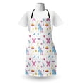 thumbnail image 3 of Crown Apron, Elements Unicorn Magic Wand Stars Hearts and Shoes, Unisex Kitchen Bib with Adjustable Neck for Cooking Gardening, Adult Size, Blue Pink and Earth Yellow, by Ambesonne, 3 of 4