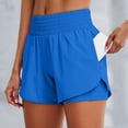 thumbnail image 2 of Athletic Shorts for Women with Liner 2 in 1 Elastic High Waist Workout Exercise Running Yoga Gym Shorts with Pockets, 2 of 6