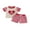 Red, variant on Miaouyo Kids Baby Boys Valentine's Day Outfits 0 6 12 18 24 Months 2T 3T 4T 5T Heart Embroidery Round Neck Short Sleeve Tops Elastic Waist Shorts 2Pcs Clothes Set