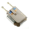 thumbnail image 4 of SaniMore for iPhone 13 Case, PU Leather Removeable Zipper Purse with Card Slots Crossbody Lanyard Shockproof Bumper Anti-drop Love Heart Stylish for Girls Women Wallet Cover for iPhone 13, Gray, 4 of 8