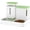 White&Green, variant on 2 in 1 Automatic Cat Feeder and Water Dispenser Set, Gravity Cat Food Dispenser with 180 Degree Rotatable, Large Capacity Pet Self Feeding for Small Dogs, Puppy, Kitten