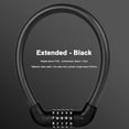 thumbnail image 4 of Candado de combinación Candados para bicicleta MTB de 5 dígitos Cable antirrobo (17,2x570 mm) Negro JShteea Accesorios para bicicletas, 4 of 8