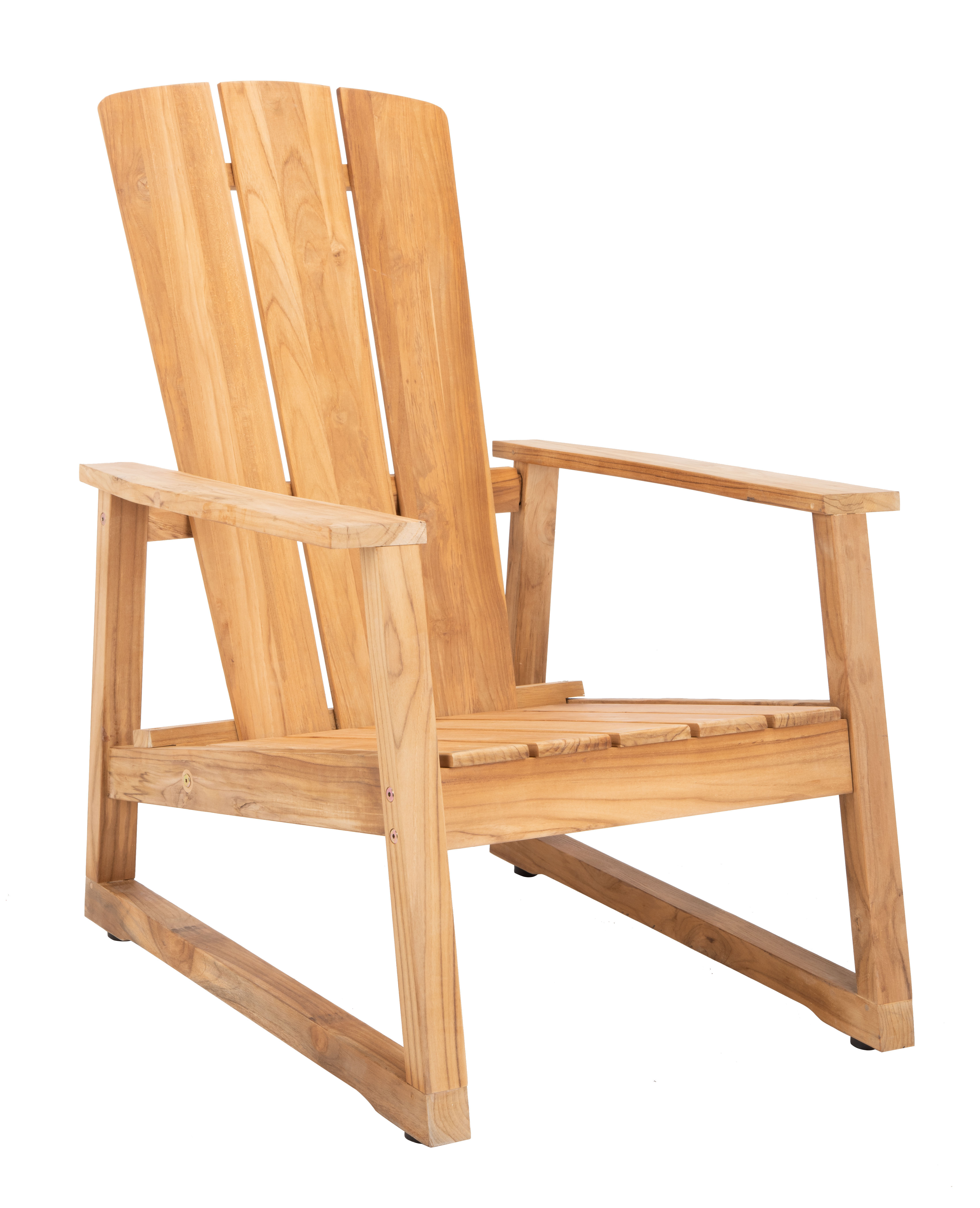 SAFAVIEH Couture San Juan Brazilian Teak Adirondack Chair, Natural