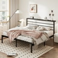 thumbnail image 5 of Allewie King Size Metal Platform Bed Frame with Black Shelf Headboard & Storage, Adult, 5 of 9