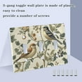 thumbnail image 3 of Yayeee Toggle Light Switch Wall Plate 2-Gang 4.56"x4.48" Decorative Outlet Cover, Green Birds, 3 of 7