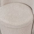 thumbnail image 5 of Kidol & Shellder Swivel Dining Chair with Solid Wood Frame Boucle Accent Chair with Back, Vanity Chair for Dressing Room, Comfy Living Room Seating, Easy Assembly, Oatmeal 3PCS, 5 of 6