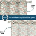 thumbnail image 4 of Vargottam Botanical Vine Print Extra Long Sheer Curtains for Double Height Windows & Doors - Set of 2 Panels, 108", Grommet Top, Light Filtering Printed Georgette Drapes, 4 of 9