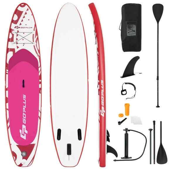 Goplus 11’ Inflatable Stand Up Paddle Board SUP W/Carrying Bag Aluminum Paddle