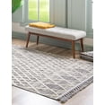 thumbnail image 4 of Unique Loom Arlo Collection Area Rug - Cy (4' x 6' Rectangle Gray/Ivory), 4 of 9