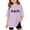 Light Purple, variant on Sassy Little Soul Girls Shirts Short Sleeve Summer Oversized Letter Tops Casual Crewneck Basic Tees