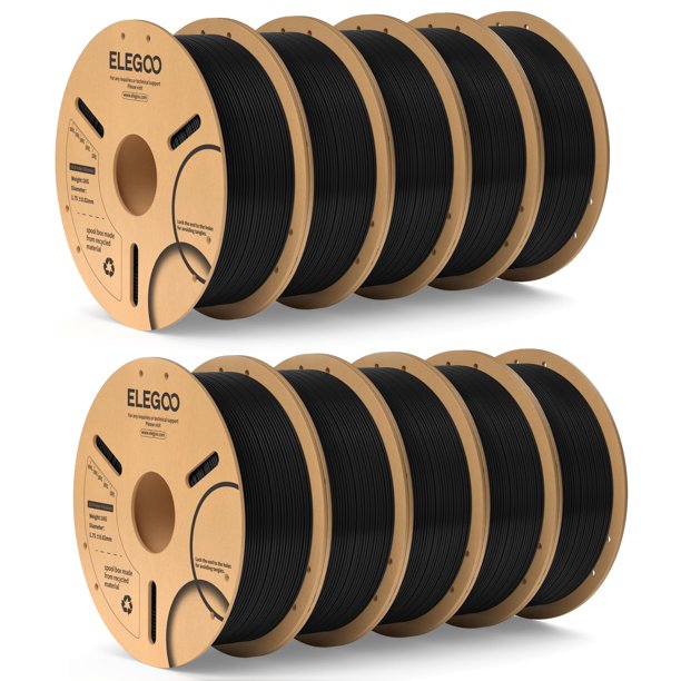 Filamento para impresora 3D ELEGOO PLA 1.75 mm negro 10 kg