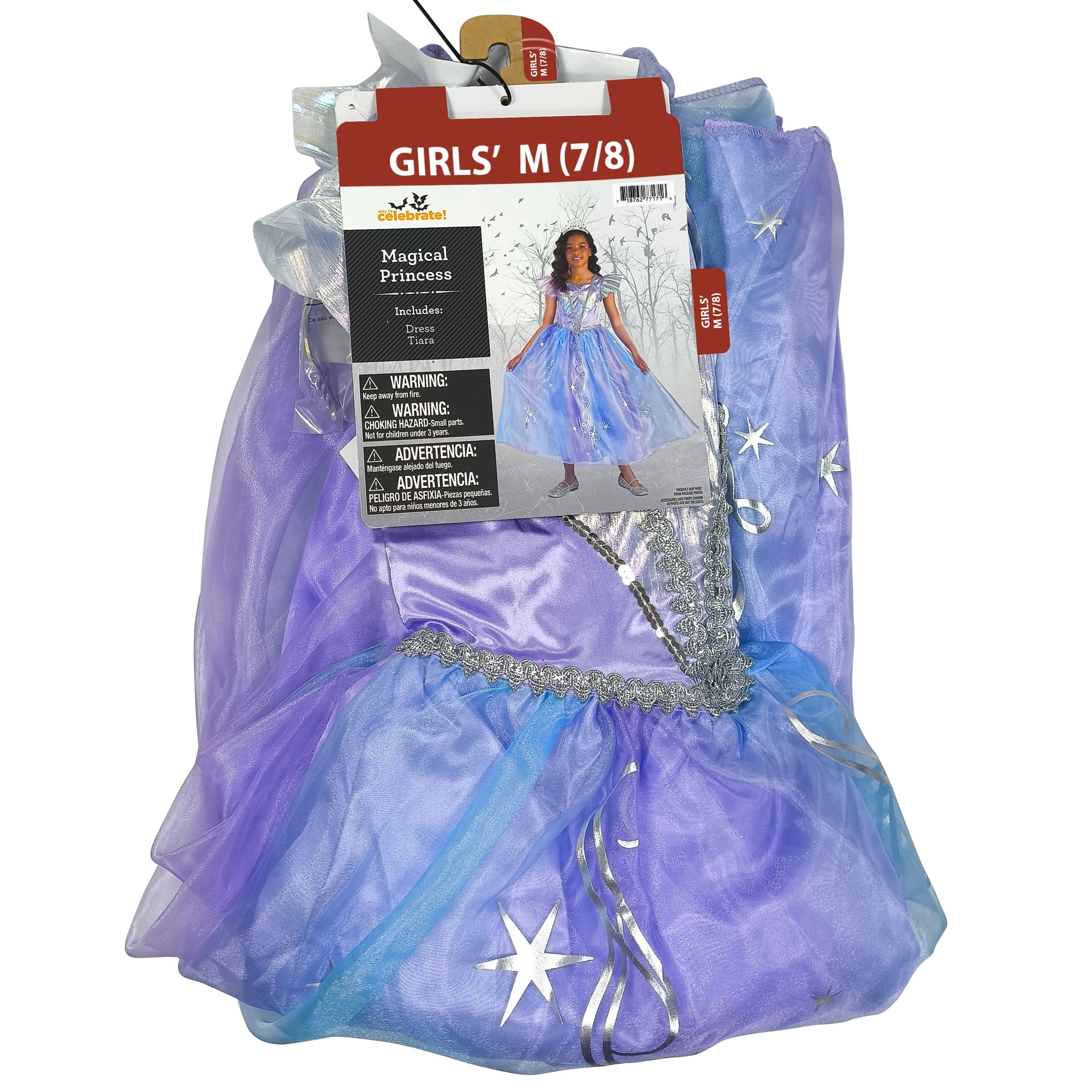 Magical Princess, Halloween Costume for Children, Girls' Size M (7/8), by Way to Celebrate