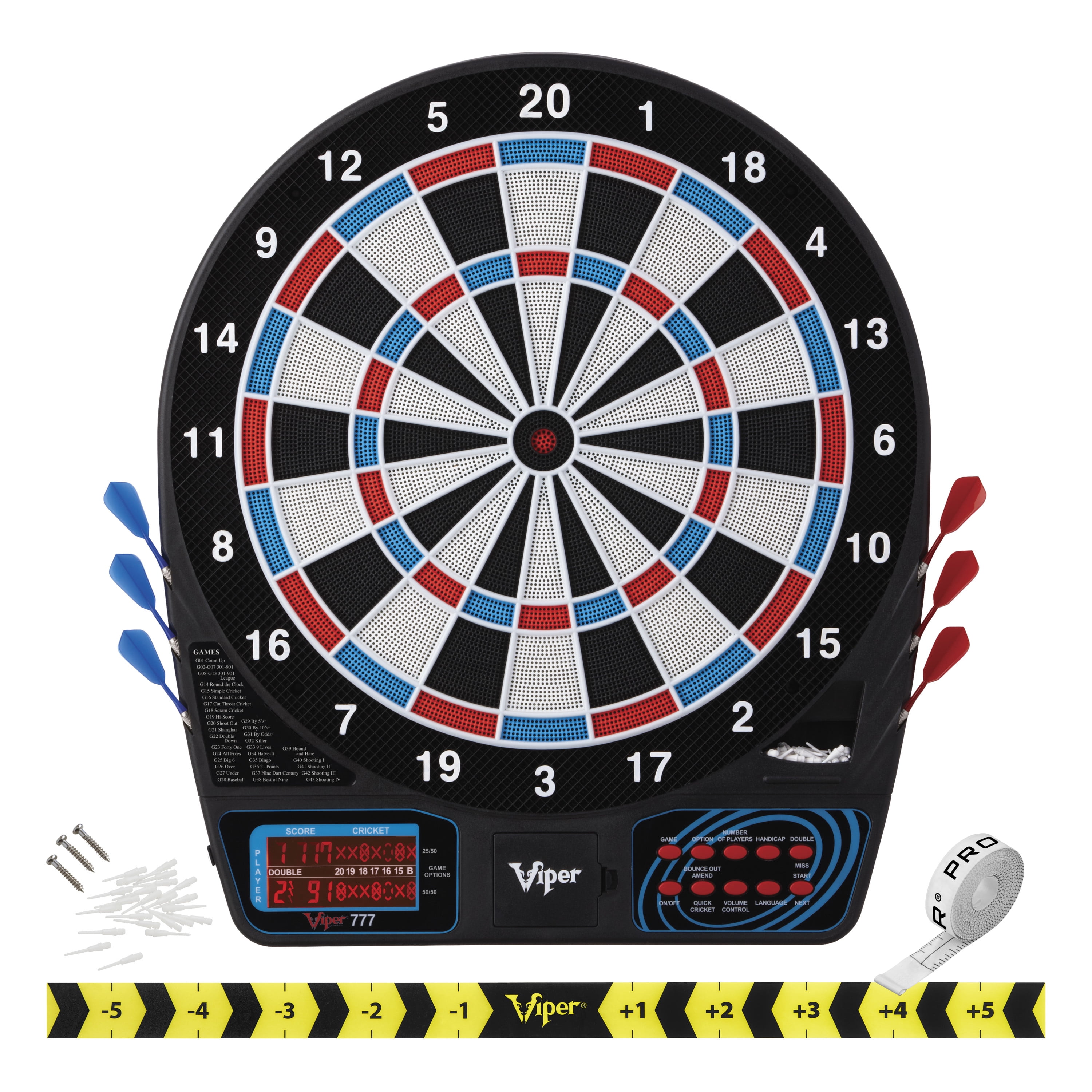Viper Metropolitan Electronic Soft Tip Dartboard and Cabinet Bundle: Standard Set (777 Dartboard), Espresso Finish