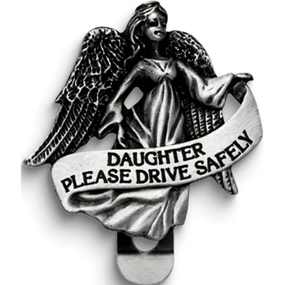 Fashion Pewter Finish Daughter Guardian Angel Visor Clip (2.5 X 2) Made In El Salvador gm4181