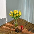 thumbnail image 5 of 20 Pcs Yellow Artificial Tulips Fake Silk Flowers 12" in Bulk Home Kitchen Christmas Wedding Decor Spring Thanksgiving Table Bouquet Decorations Floral Arrangements Real Touch Plants, 5 of 8