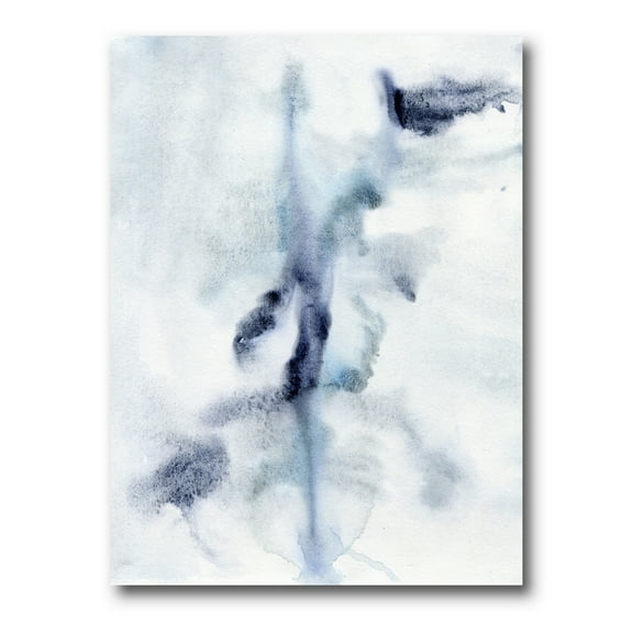 Designart ' Abstract Of Clouds Dark Blue Colored IV ' Modern Canvas Wall Art Print