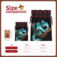 thumbnail image 3 of Wukai Blue Viper Snake Print Christmas Burlap Bags,Drawstring Christmas Burlap Goody Gift Candy Bags Xmas Burlap Treat Bags for Candy Wrapper Xmas Party Favors-Black, 3 of 8