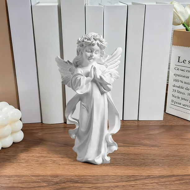 Escultura de niña | Figura artesanal de resina para decoración del hogar | Decoración para sala de estar, dormitorio y estudio | Regalo para mujeres y niñas