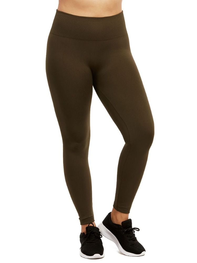 LAVRA Women's High Waist Fleece Leggings Regular & Plus Size Wide Band