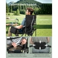 thumbnail image 6 of Heavy Duty Camping Chair with Cup Holder, High Backrest, Foam Padding, Foldable Design, 450 lb Weight Capacity for Outdoor, Ink Black, 6 of 7