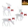 thumbnail image 4 of Sylvtty Christmas Light Up Reindeer Decoration Outdoor Lighted Deer Family with Bow 2D Waterproof Metal Reindeer for Yard Patio Lawn Garden Party Decor, 4 of 7
