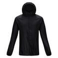 thumbnail image 5 of iHPH7 Hooded Rain Jacket Women Outdoor Jacket Women's Outerwear Travel Jacket Softshell Jacket Women Trench Coat Women Rain Jacket Women Waterproof Black L, 5 of 6