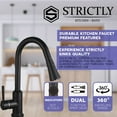 thumbnail image 4 of Strictly Sinks Traditional Pull Down Kitchen Faucet Matte Black with 360° Swivelling Spout, Spray & Stream Modes, 4 of 7