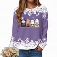 thumbnail image 4 of Godom Halloween Womens Sweatshirts Ghost Graphic Long Sleeve Tunic Shirts Crewneck Loose Pullover Tops 2025 Trendy Outfit, 4 of 7