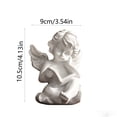 thumbnail image 3 of Resin Cherub Angel Figurines Set 4 Cute Praying Reading Cupid Statue Shelf Kitchen Desk Tabletop Home Decor Memorial Gift, 3 of 6