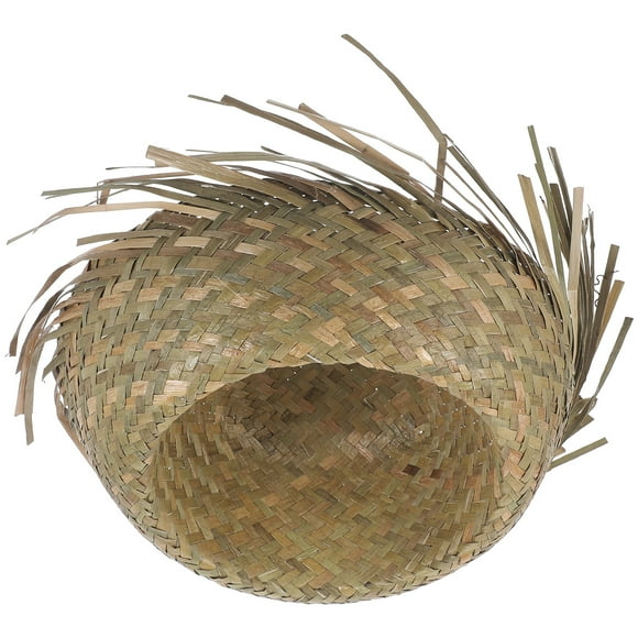 Sombrero tejido de paja, sombrero para el sol en la playa, sombrero tejido a mano, sombrero decorativo para el sol, sombrero para fiesta hawaiana mexicana