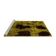 thumbnail image 2 of Ahgly Company Machine Washable Indoor Rectangle Abstract Yellow Modern Area Rugs, 3' x 5', 2 of 4