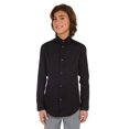 thumbnail image 3 of Camisa Calvin Klein vestido de satén de manga larga para niños, negro 10, 3 of 4