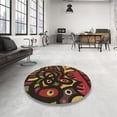 thumbnail image 4 of Ahgly Company Tapis d'Intérieur Lavables en Machine, Rectangle de Transition de Nuit, Rouge, 4' x 6', 4 of 7