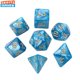 thumbnail image 2 of Juego de mesa poliédrico, dados de números digitales para DND, TRPG, RPG, D20, D12, D10, D8, D6, D4, juego de 7 piezas, Color azul y dorado, 2 of 4