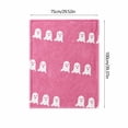 thumbnail image 2 of OCCOA Ghost Blanket Pinky Halloween Throw Blanket 39x29in Cute Ghost Pattern Soft Cozy for Bedroom Sofa Couch Bed Fall Festival Home Decoration Gift, D, 2 of 6