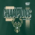 thumbnail image 4 of Men's Fanatics  Hunter Green Milwaukee Bucks 2024 Central Division Champions Locker Room T-Shirt, 4 of 4