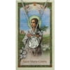 Pewter Saint St Maria Goretti Medal with Laminated Holy Card, 3/4 Inch