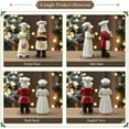 thumbnail image 6 of Chef Santa & Mrs. Claus Christmas Figurines Set of 2-5'' Hand-Painted Resin Holiday Xmas Decor for Kitchen, Mantel & Gifting - Festive, Durable Collectibles (White Chef), 6 of 15