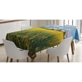 thumbnail image 1 of Kansas Tablecloth, Beautiful Spring View of Yellow Sunhemp Flowers Field in a Meadow Photo, Rectangular Table Cover for Dining Room Kitchen, 60" X 90",Mustard and Multicolor, by Ambesonne, 1 of 3