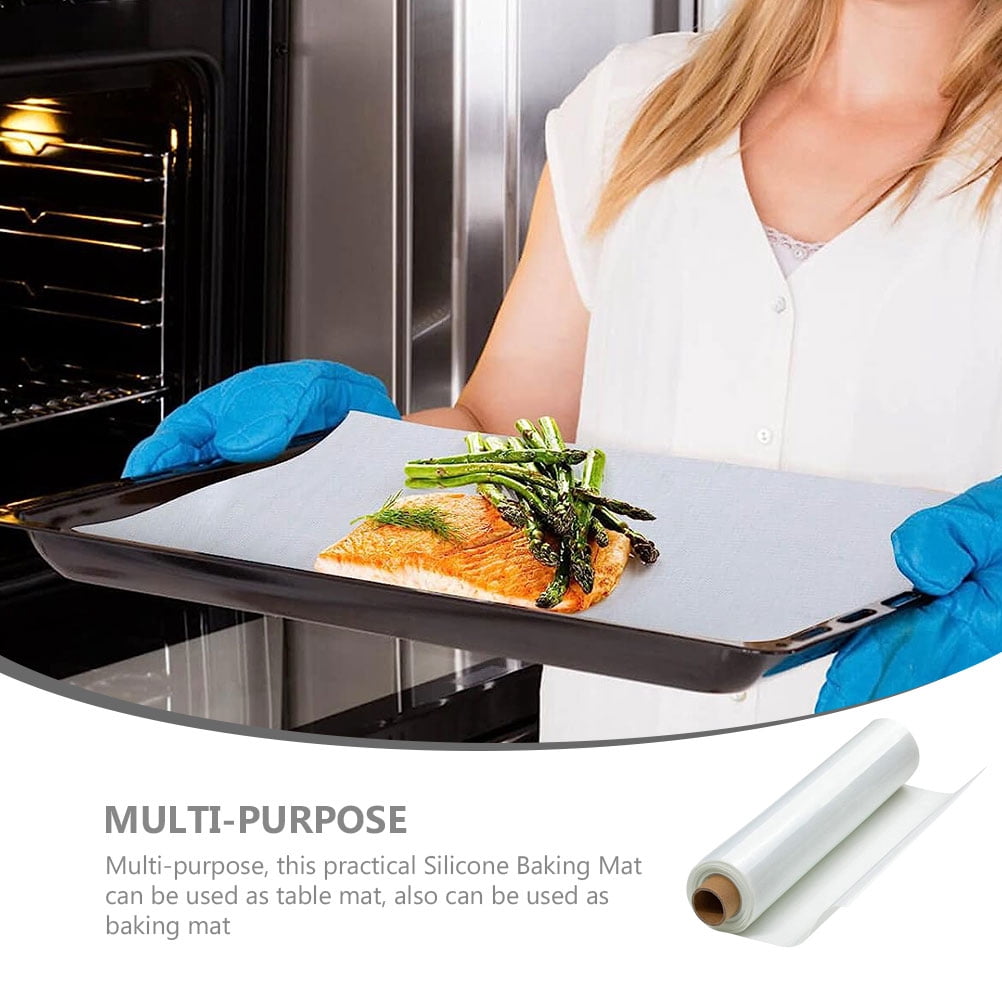 TABLZONE Silicone Dessert Baking Mat Non-Stick White Baking Sheet for Oven and Microwave 1 Piece
